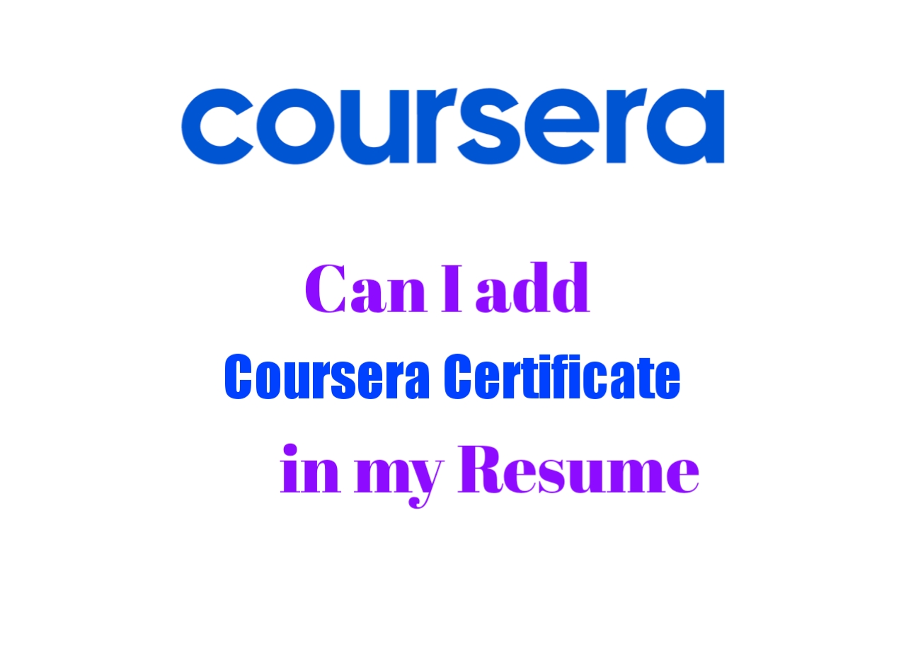 Add Coursera certificate